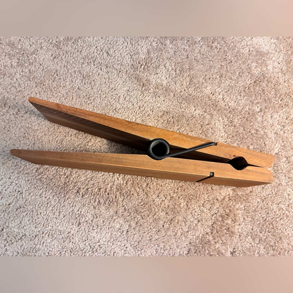Ashland Wooden Decorative Clothespin Wall Accent in Brown